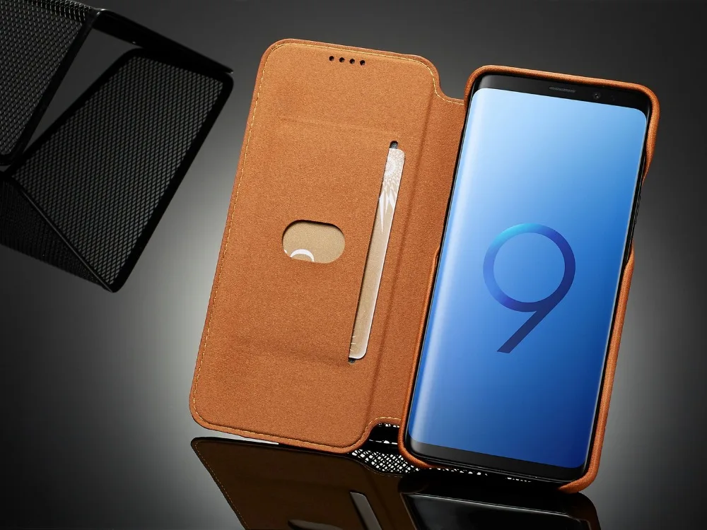 Роскошный флип-чехол для samsung galaxy S8 S7 S9 Plus Edge чехол из натуральной кожи кошелек Бизнес винтажный Чехол-книжка