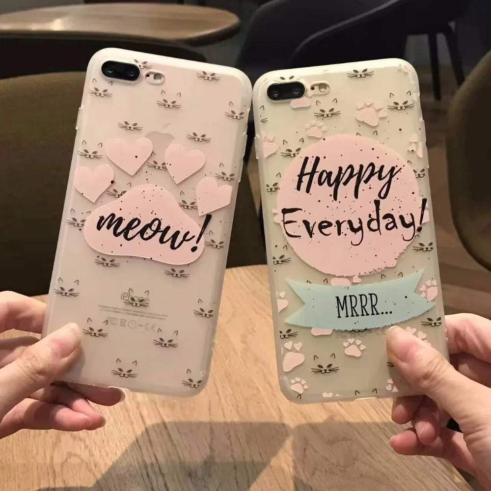 3D дизайн Hello kitty милый чехол с мультяшным котом для iphone 6 6s 4 7 plus 5 роскошный мягкий