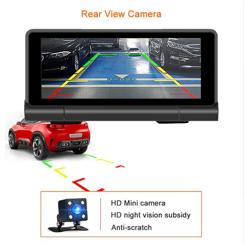 Wifi 7 &quotАвтомобильные видеорегистраторы 4G Android dash камера ADAS FHD 1080P видео рекордер gps
