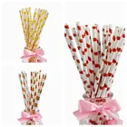 2550 шт в наборе, ананасов, с орнаментом в виде арбуза, апельсина, бумажные соломинки для вечеринок и свадебных церемоний декоративные вечерние принадлежности креативные питьевые соломинки