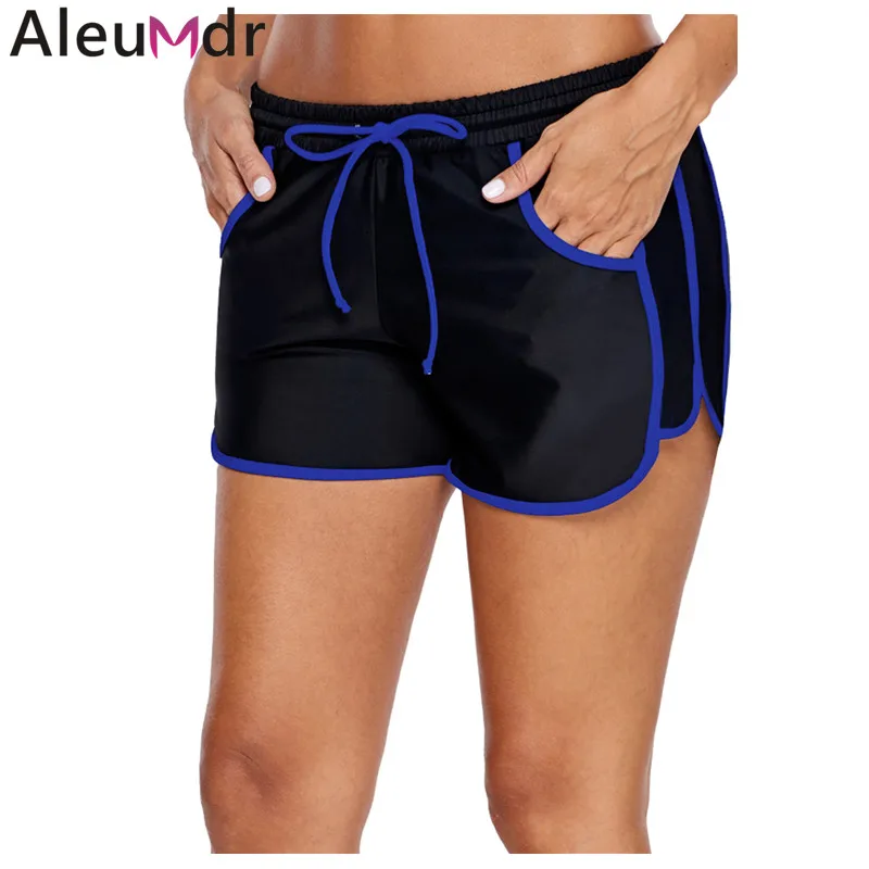 Aleumdr женские плавки для плавания Нижняя Спортивная окантовка отделка черные