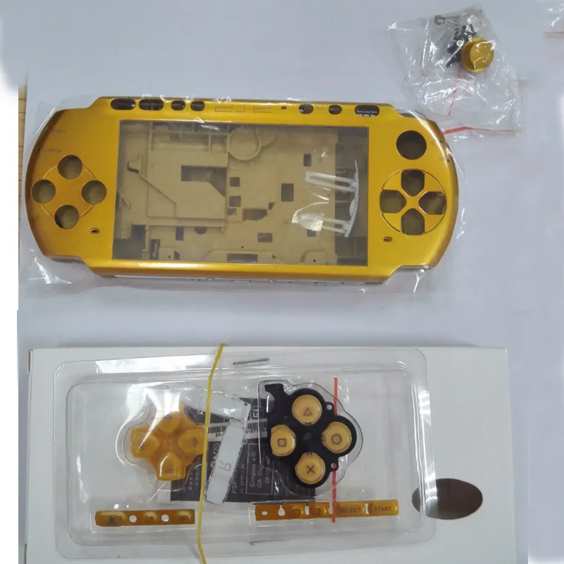 Чехол Gold Coloe с полным покрытием корпуса для PSP 3000 сменная крышка игровой консоли