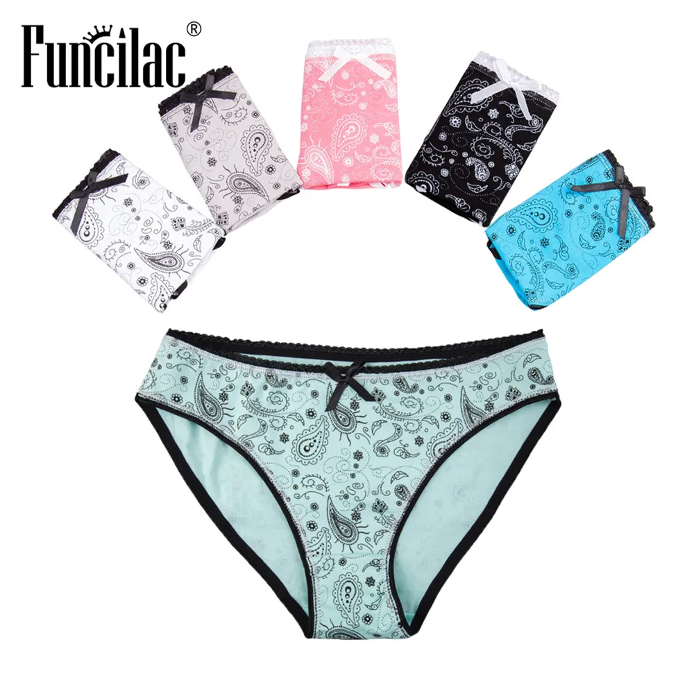 FUNCILAC нижнее белье женские хлопковые сексуальные бесшовные трусики хипстерское