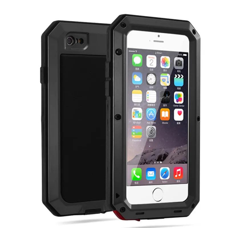 Armor Case Shock Anti Drop Shockproof Metal Aluminum + Silicone Protective Cover For iPhone X 5 5S 6 6S 7 8 Plus 10 |