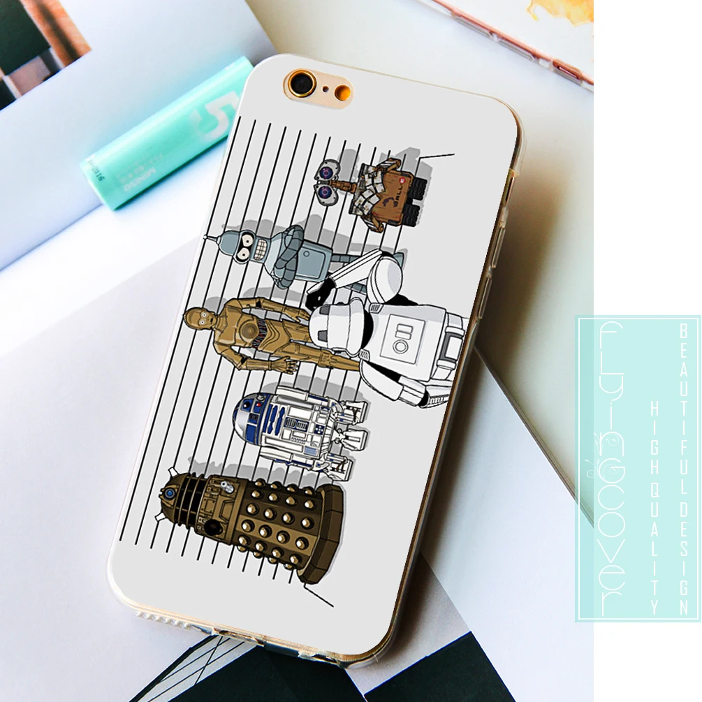 Coque Funny Star Wars Robot прозрачные мягкие силиконовые чехлы для телефонов iPhone XS Max XR X 7 8 6 S