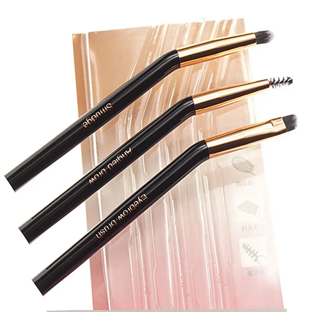 3 шт./компл. профессиональная скошенная Кисть для макияжа глаз бровей ресниц