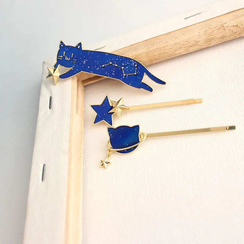 Модные ювелирные аксессуары металлические эмалированные заколки для волос в