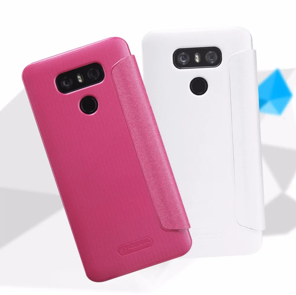 Кожаный чехол для lg g6 NILLKIN sparkle pu кожаный флип-чехол с умным окошком для lg g6(5,7 дюйма