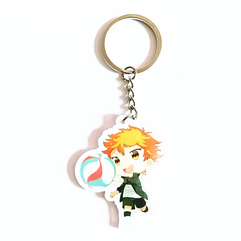Акриловая цепочка для ключей с подвеской аниме Haikyu Nekoma школьная волейбольная