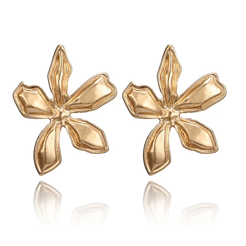 Модные трендовые серьги-гвоздики с цветами для женщин трехмерные цветочные