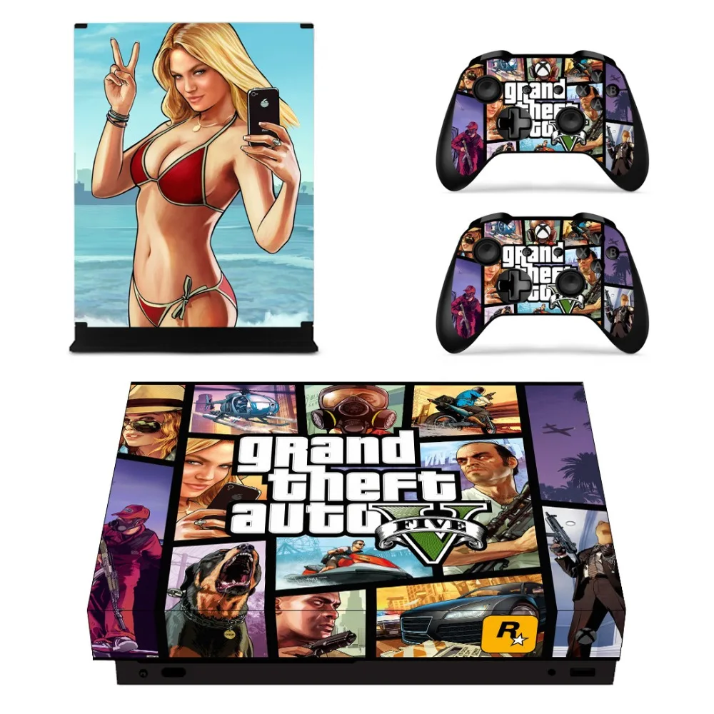 Игра Gta 5 наклейка s Pegatina стикер Adesivo защитная виниловая для microsoft Xbox One X консоль и