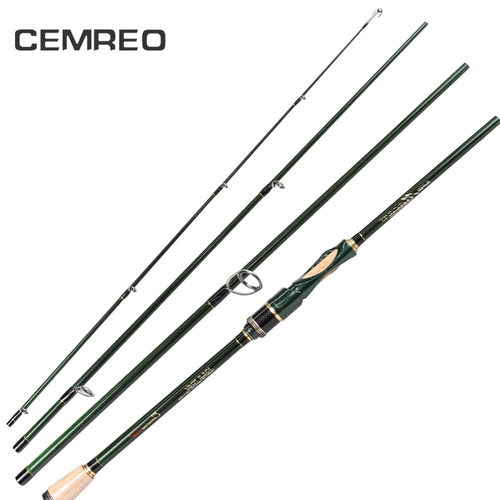 CEMREO Carbon medium action 1 8 м 2 М 4 3 секции портативная спиннинговая удочка|Удочки| |
