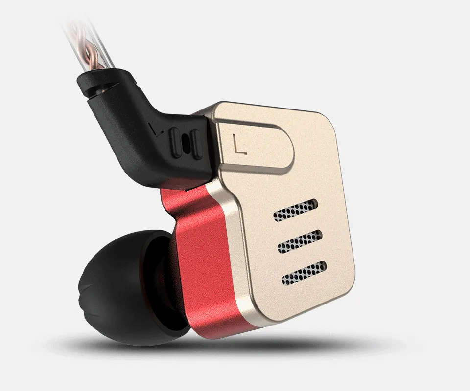 KZ BA10 металлические наушники 5BA балансный арматурный драйвер HIFI бас наушники в ухо монитор Спорт гарнитура Шум отменяя наушники