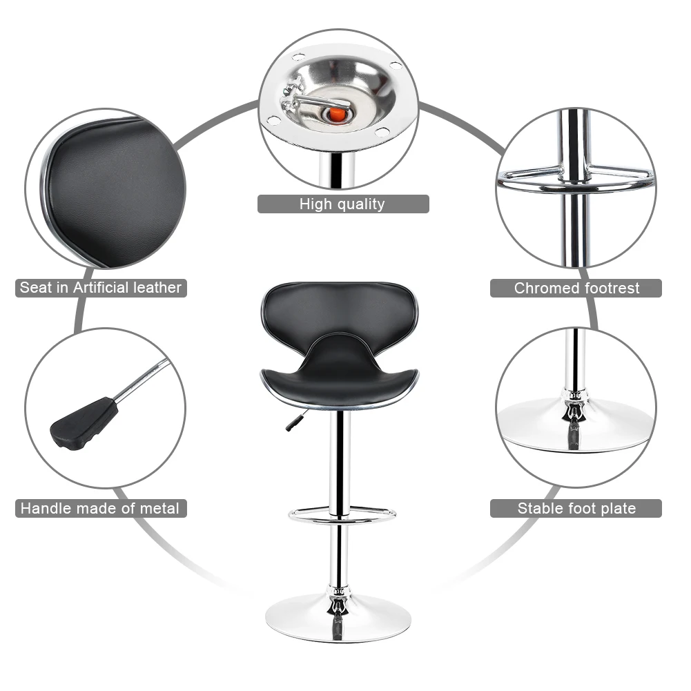 Новинка 1 пара качественный стул из искусственной кожи с бабочкой и спинкой