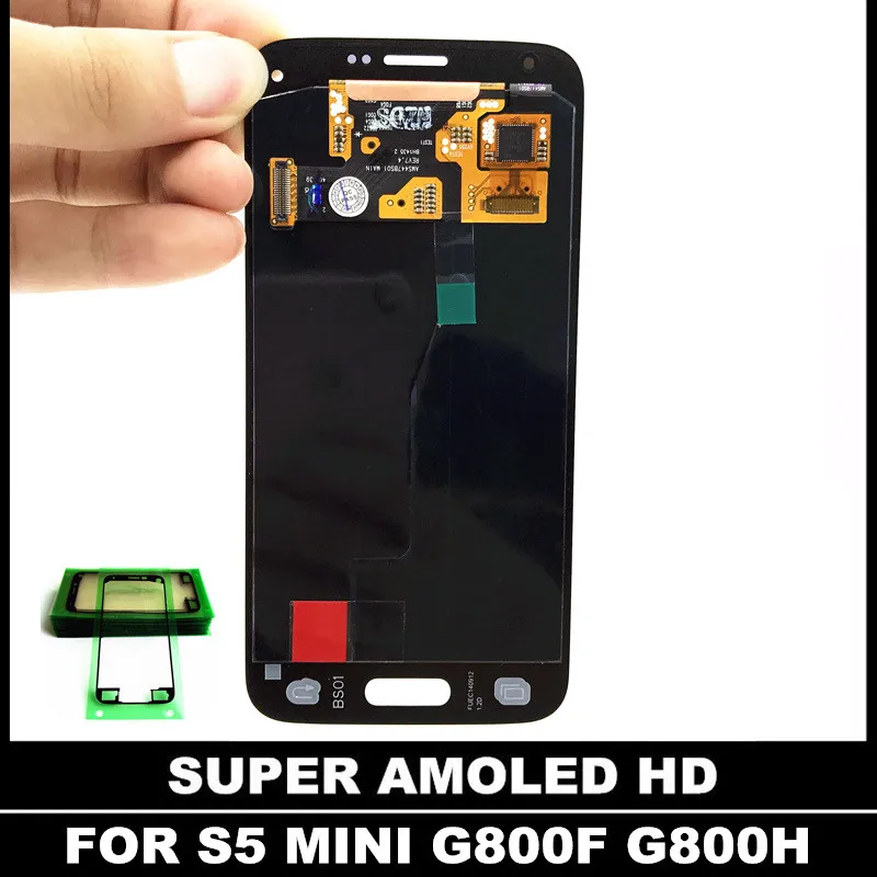 Замена супер AMOLED LCD для Samsung Galaxy S5 Mini G800 G800F G800H ЖК дисплей сенсорный дигитайзер
