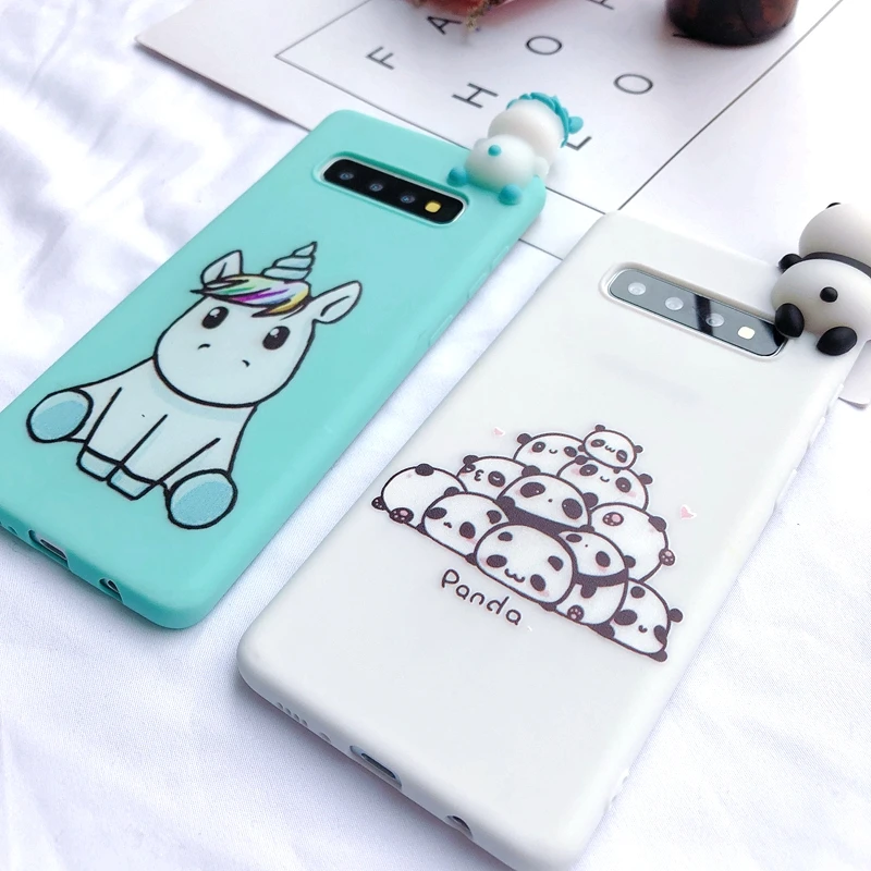 S8 S9 S10 Plus чехол для Etui Samsung Galaxy S10E 3D Kawaii силиконовый Coque S7 Edge чехол|Бамперы| |