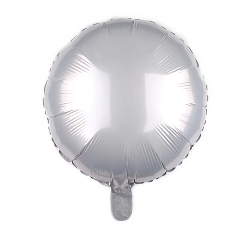 Metal Silver 1 шт. 18 дюймов Круглая фольга Металл Макарон воздушный шар для Бэйби Шауэр Свадьба День рождения праздничные воздушные шары вечерние выставка декораций воздушный шар - Цвет: Metal Silver