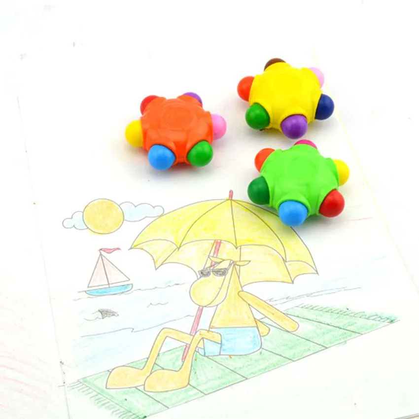 6 цветов прекрасный рисунок мелки смайлик с цветочным принтом в стиле граффити