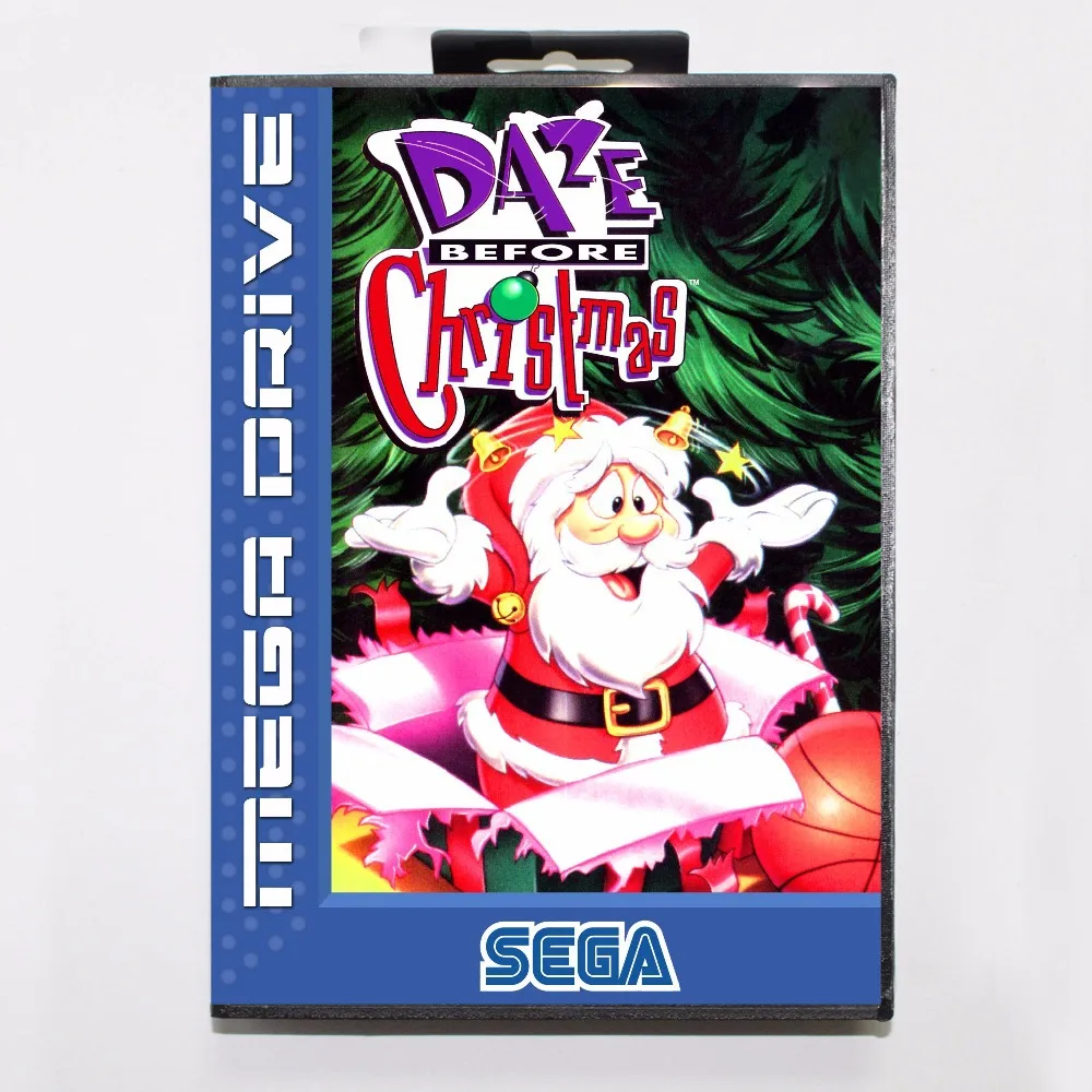 

Daze до Рождества 16 бит MD игровая карта с розничной коробкой для Sega Mega Drive