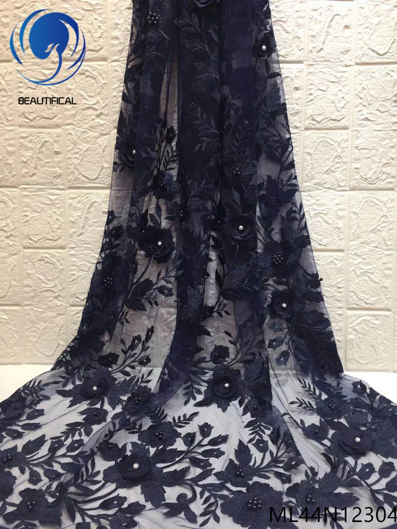 Красивые 3d африканские цветочные ткани Кружевной Тюль французские кружевные