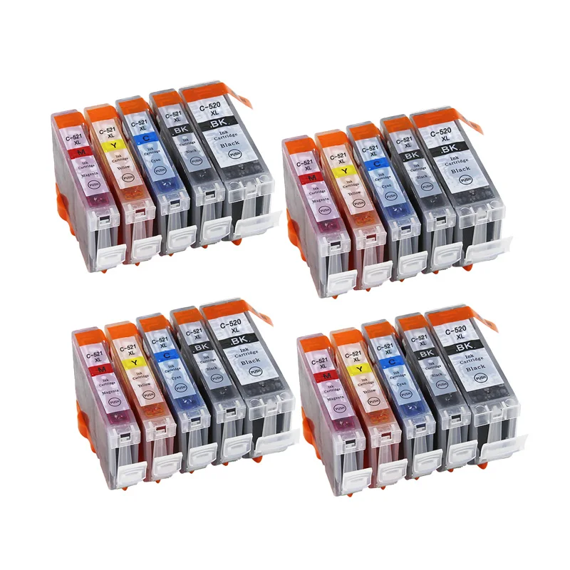 

Xiongcai Compatible Ink Cartridge for Canon PGI520 CLI521 for PIXMA IP3600 IP4600 IP4700 MX860 MX870 MP540 PGI-520 PGI 520