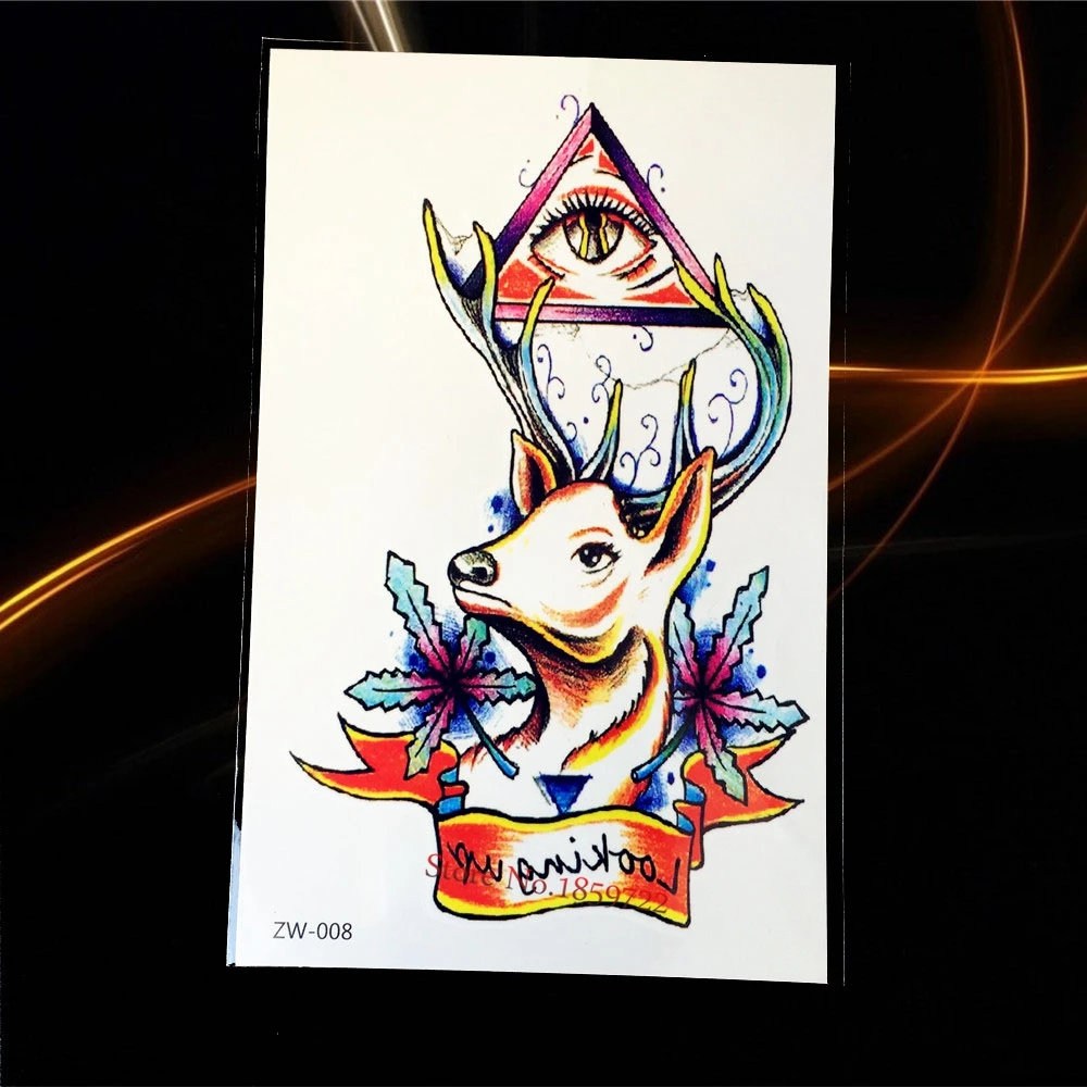 Красивый Феникс Павлин Временные татуировки стикер для женский боди арт