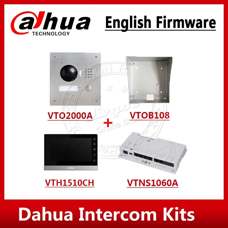 Видеодомофон Dahua VTO2000A VTH1510CH VTNS1060A VTOB108 7 дюймов IP система внутренней связи с