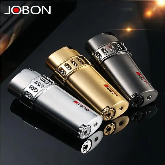 Jobon газовая надувная ветрозащитная Зажигалка ультра-тонкая металлическая