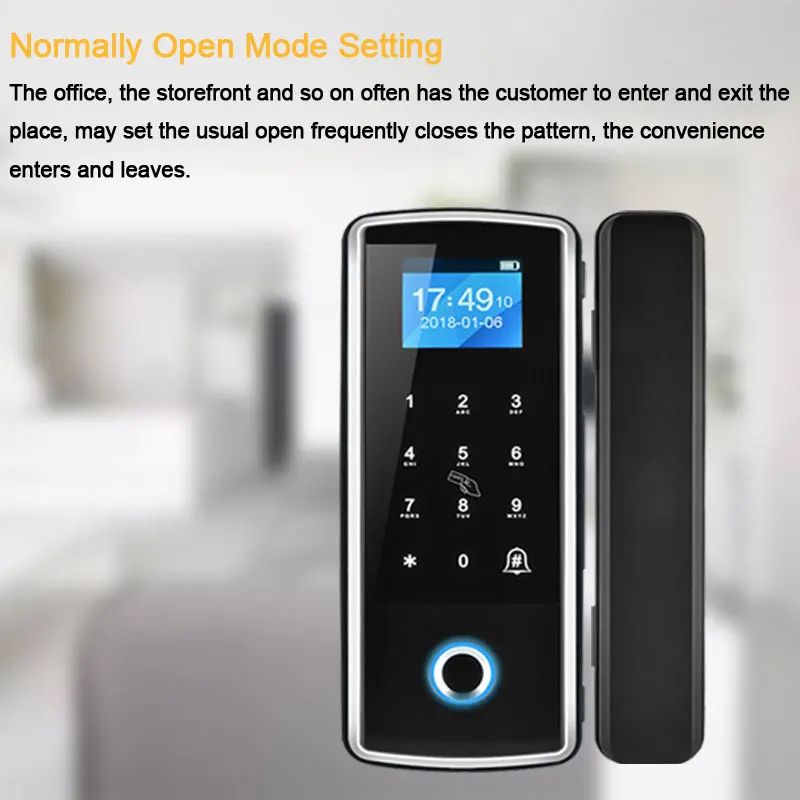 Eseye стеклянный дверной замок для домашнего офиса без ключа Электрический