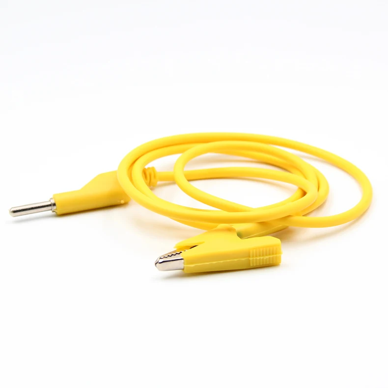 1PCS AL008 Alligator/Crocodile Clip Nickel-clad Copper 1 Meter The Silicone Wire with 4mm banana plug High temperature resistant |