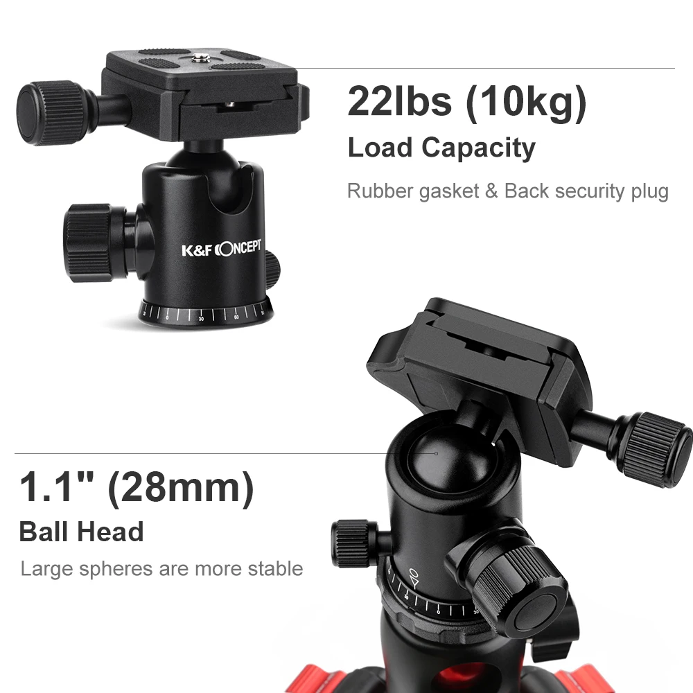 K & F Concept TM2515T DSLR штатив для камеры 60 дюймов профессиональные магниевые