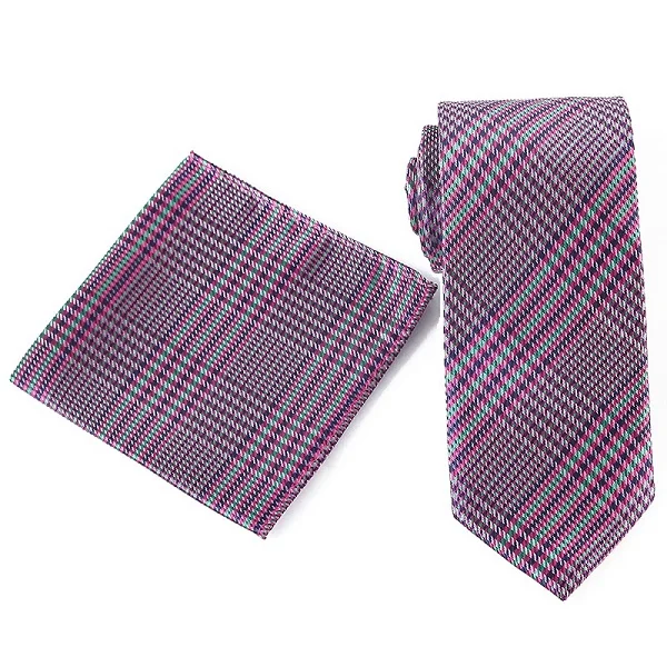 WTHS-053 tie set Портной Смит, Новое поступление, набор галстуков на шею 7,5 см, галстук и носовой платок, мужской набор галстуков, модный клетчатый полосатый мужской галстук, подарки для мужчин - Цвет: WTHS-053 tie set