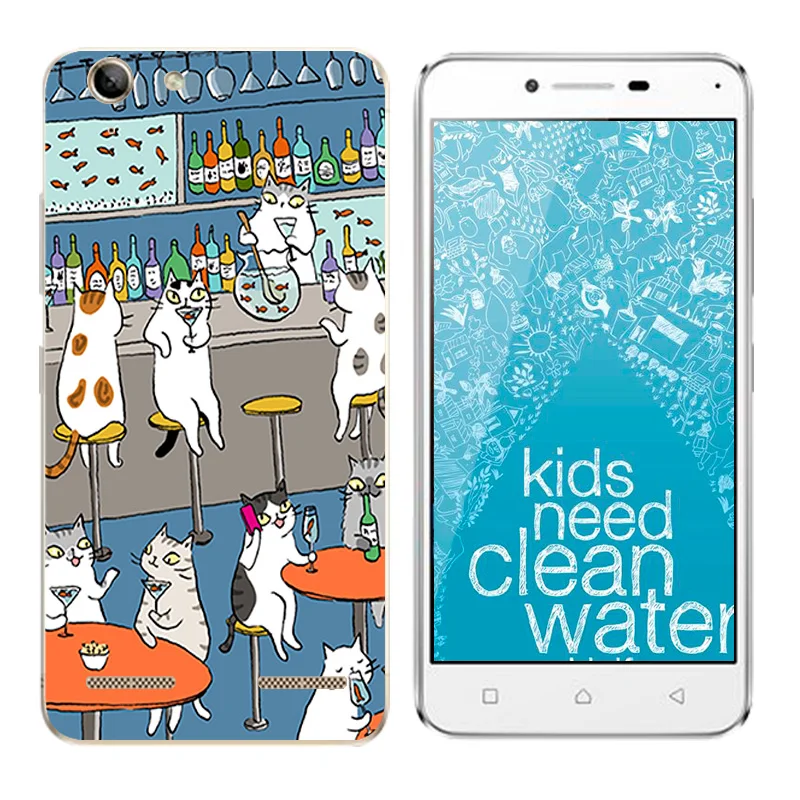Soft TPU Phone Case for Lenovo Vibe K5 Cover Plus Lemon 3 A6020 Cat Landscape Printing Silicon Capa |