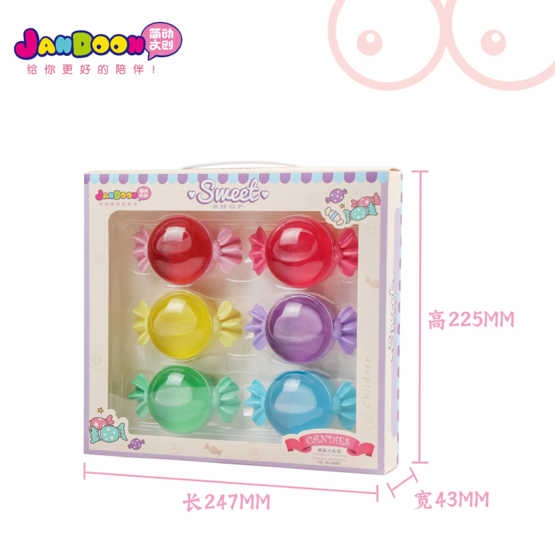 6 шт./компл. конфетная форма цветные кристаллы слизи DIY набор пузырьки прозрачные