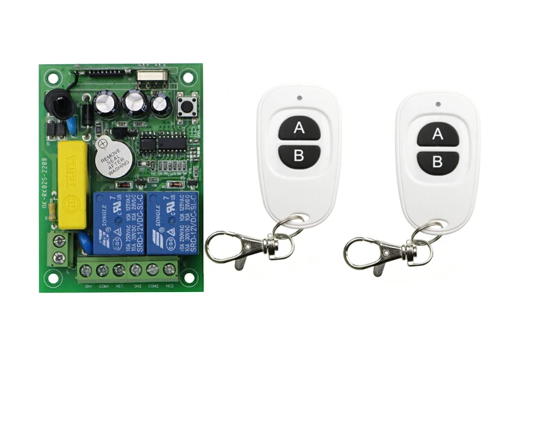 Переменный ток 220 В 2-канальный беспроводной пульт дистанционного управления