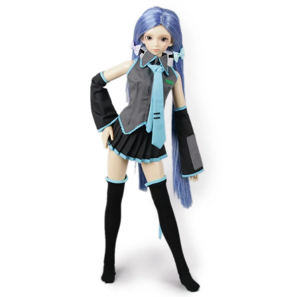 [Wamami] 251# Вокалоид Хацунэ Мику Униформа костюм 1/4 MSD 1/3 SD AOD DZ BJD Dollfie