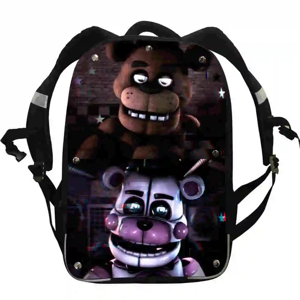 FNAF аниме-рюкзаки животные волк галактика UT Фредди сумки Чика; Фокси мальчиков девочек подростков школьные сумки Mochila коробка ланч Карандаш Чехол - Цвет: J