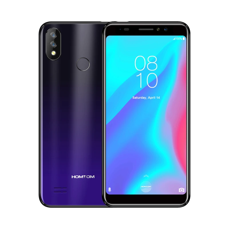 HOMTOM C8 Face ID 5,5 ''18:9 четырехъядерный смартфон Android 8,1 2 Гб ОЗУ 16 Гб ПЗУ 3000 мАч аккумулятор отпечаток пальца 4G LTE сотовый телефон