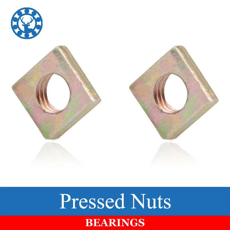 50 шт. оцинкованные квадратные гайки DIN562 M3 M4 M5 M6 M8|square nut|press nutnut nut |