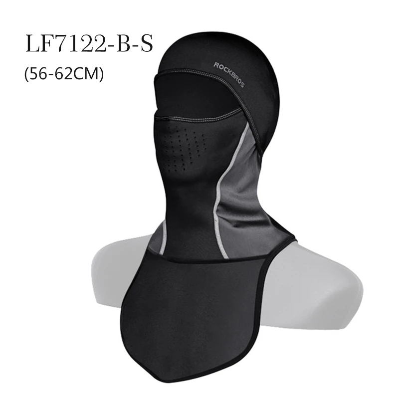 LF7122-B-S ROCKBROS Зимняя Термальная Велосипед Головные Уборы Шеи Руно Велосипед Шляпа Маски Для Лица Уха Ветрозащитный Теплый Маска Мотоцикл Велосипед Шарф - Цвет: LF7122-B-S