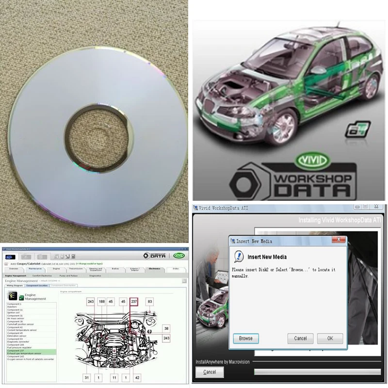 

VIVID Workshop Auto repair software 2010 Vivid Workshop data ATI with English vivid work shop for European cars repair software