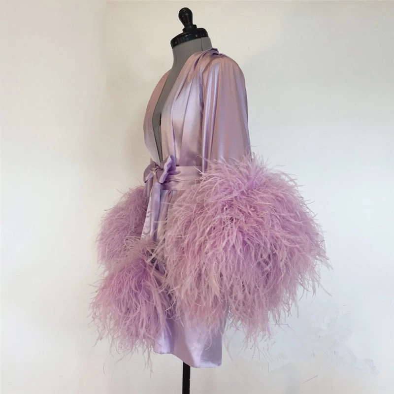 Женское платье с длинным рукавом в ливанском стиле перьями | Свадьбы и торжества