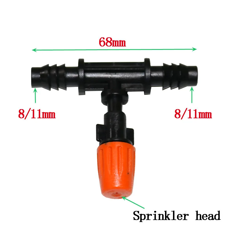 

100 Orange Garden Tools Lawn Watering Irrigation Nozzle 8/11 Mm Adjustable Hose Connector Flowers Conservation Close