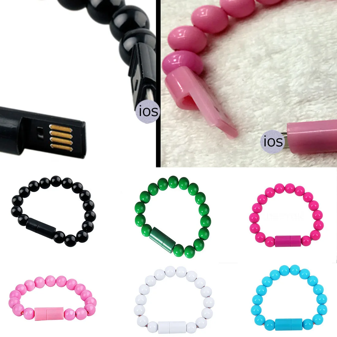 USB кабель для зарядки и передачи данных Dewtreetali iphone 5 6 8 7 plus Samsung Xiaomi браслеты с