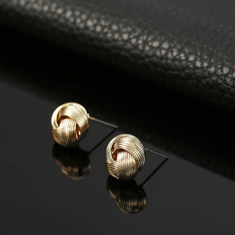 Новые модные ювелирные изделия корейские массивные полые витые геометрические