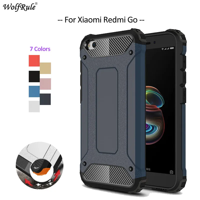 

Чехол-бампер для Xiaomi Redmi Go, 5 дюймов, ТПУ и ПК