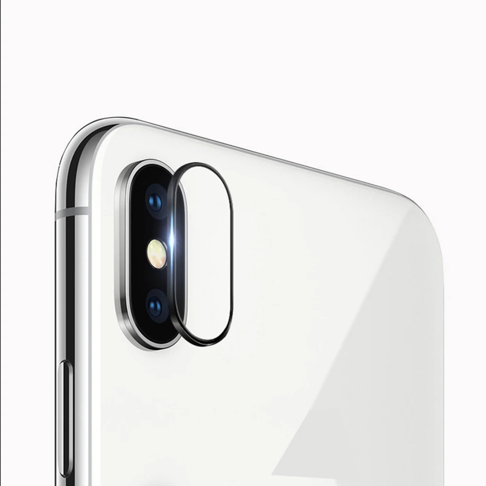 New Soft Tempered Glass Film Metal Rear Lens Protective Ring Set Camera Screen Protector Cover For iPhone X XS MAX 8 7 Plus | Мобильные