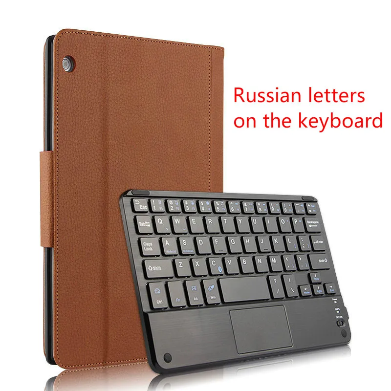 Для huawei MediaPad M5 10 10,8 дюймов планшет Bluetooth клавиатура протектор из искусственной кожи чехол для huawei Mediapad M5 Pro 10,8 планшет - Цвет: Russian letters