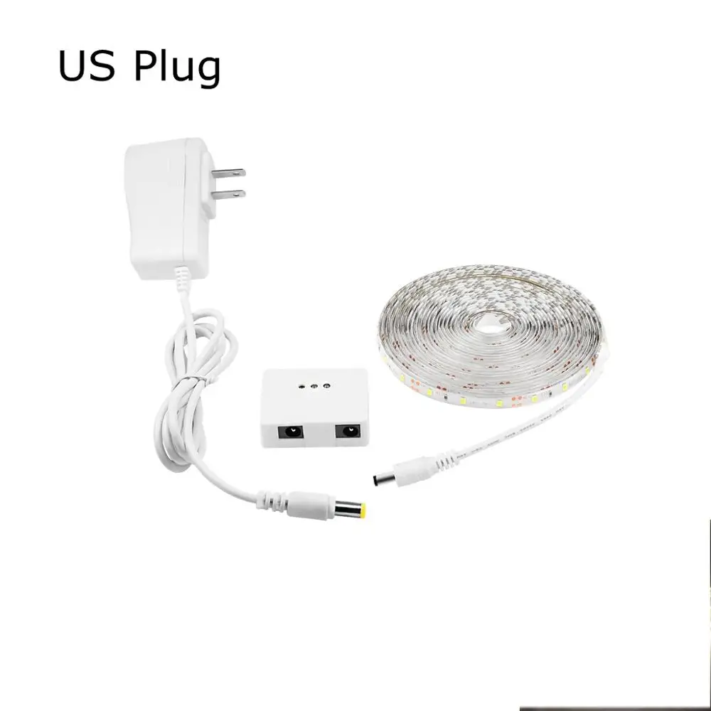 US Plug 12 В ручной датчик кухонный светильник ручная подметка с регулируемой яркостью 1 м-5 м светодиодный свет лента ручной волны датчик движения огни для дома, офиса лампа - Цвет: US Plug