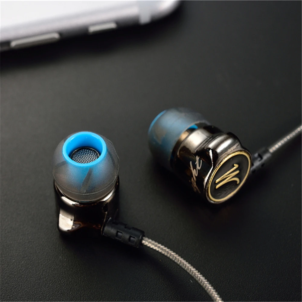 Earphones QKZ DM7 Special Edition Gold Plated Housing Headset Noise Isolating HD HiFi Earphone auriculares fone de ouvido images - 6